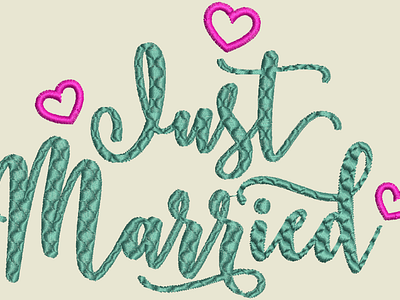 Just married embroidery