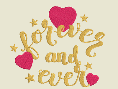 Forever and ever embroidery design design embroidery vector wedding