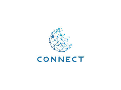 Modern Connection Logo With Letter C 3d global graphic design