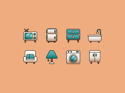 Home Furniture Icon Set