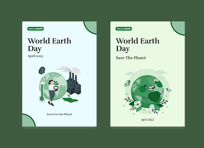 World Earth Day branding design graphic design typography ui