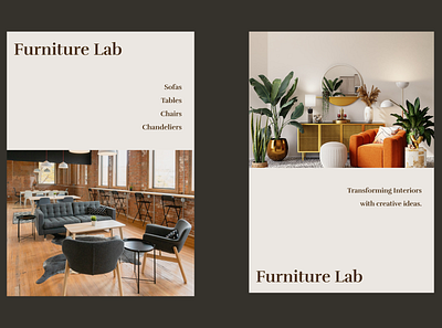 Furniture Lab branding design flyer graphic design poster ui ux