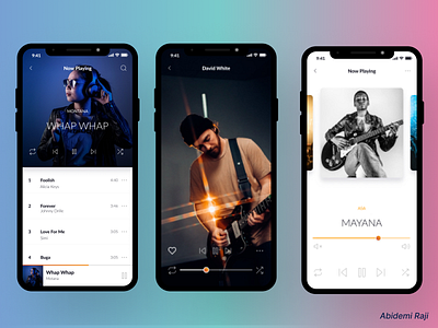 Jingle Music Player design mobile app music app ui ui design