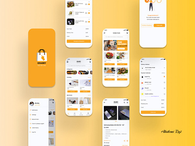 Grabby E-commerce Mobile App design mobile app ui ui design uiux user experience user flow user interface design user research ux ux design uxui design visual design