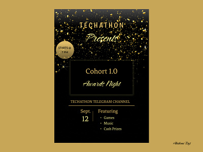 Techathon Awards Night branding design flyer graphic design typography
