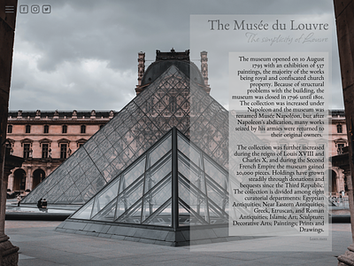 The Musée du Louvre design graphic design ui