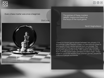 Every chess master was once a beginner. design graphic design logo ui