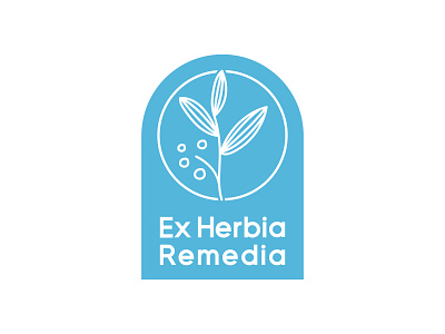 Ex Herbia Remedia blue branding corporate identity graphic design identity logo logo design