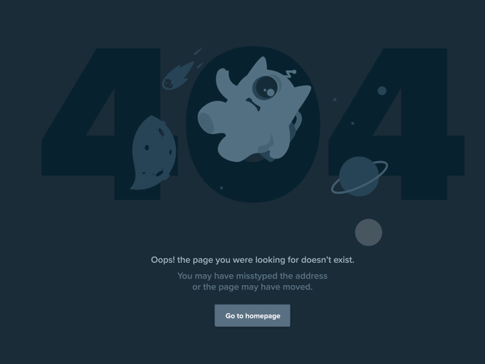Page not found 404 error alien design game gary illustration mascot motion design stake