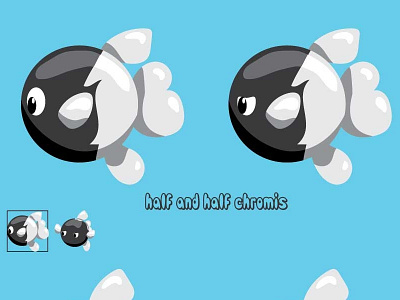 Fish!! animation character chromis fish illustrator water