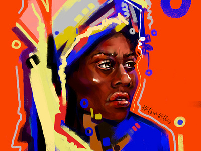 African American woman abstraction african ethnic style woman