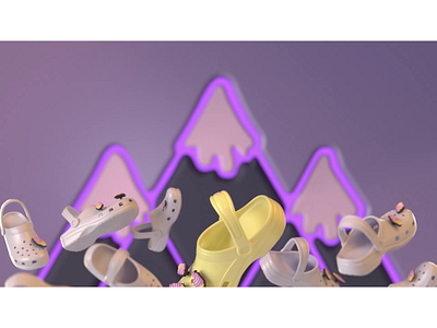Mountains and Crocs 3d 3d animation cinema 4d crocs motion graphics