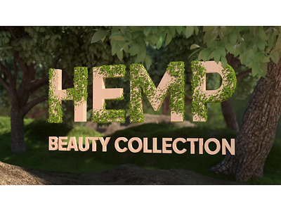 HEMP logo 3d 3d animation 3d motion 3d text animation cinema 4d growing motion designer nature