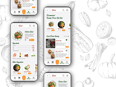 Food App design graphic design ui ux