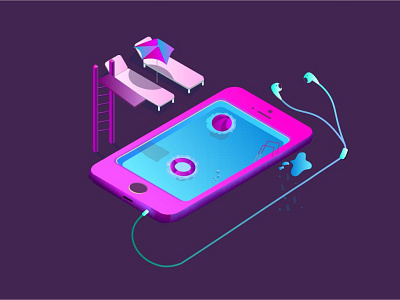 IPhone illustration vector