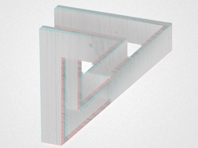 Penrose triangle illusion optical penrose wood