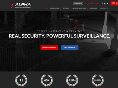 Alpha Video Surveillance web design wordpress