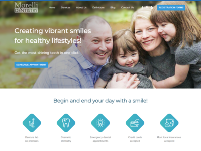 Morelli Dentistry design web design wordpress