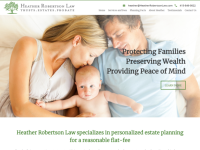 Heather Robertson Law web design wordpress