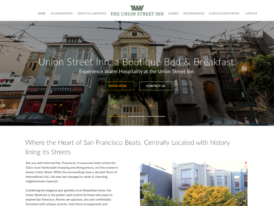 Union Street Inn responsive web design wordpress