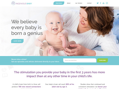 Ingenious Baby design responsive web web design website wordpress