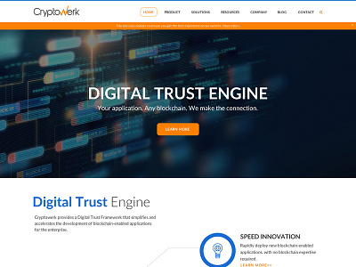 Cryptowerk responsive web design website wordpress