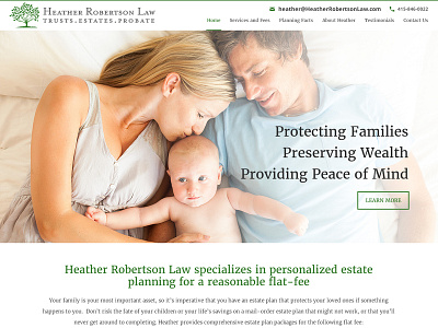 Heather Robertson Law web design wordpress