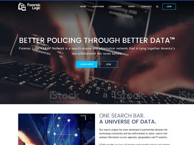 Forensic Logic web design wordpress