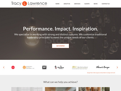 Tracy Lawrence web design wordpress