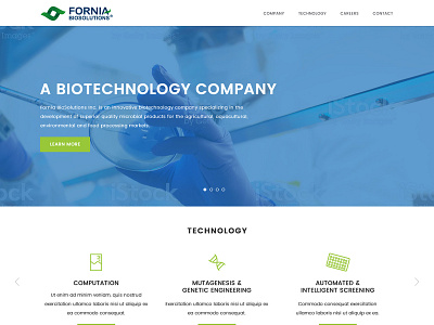 Fornia Biosolutions web design wordpress