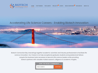 Biotech Connection Bay Area design web web design wordpress