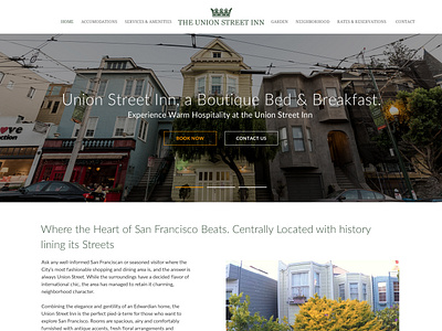 Union Street Inn design web design wordpress