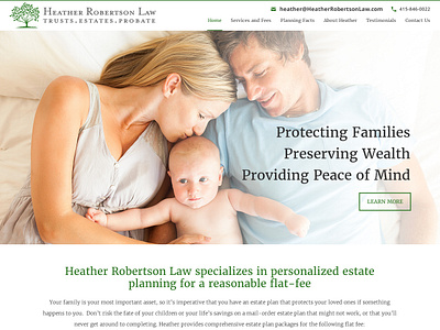 Heather Robertson Law design responsive web design wordpress
