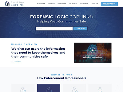 Forensic Logic design web design wordpress