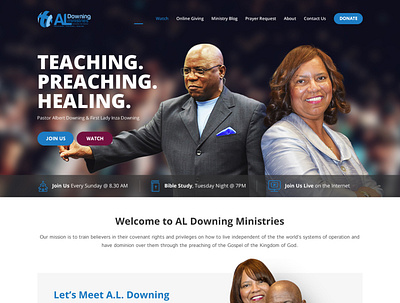 A.L. Downing Ministries design responsive web design wordpress