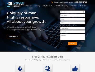 OneClick Solutions Group design responsive web design wordpress