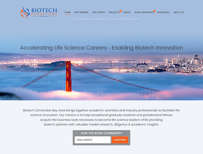 Biotech Connection Bay Area design responsive web web design website wordpress