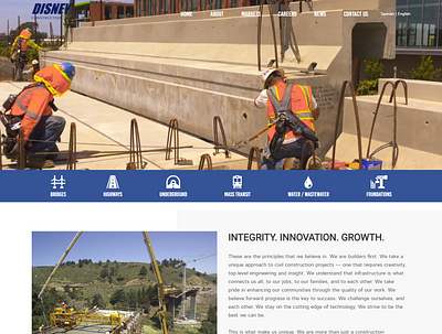 Disney Construction design web design wordpress