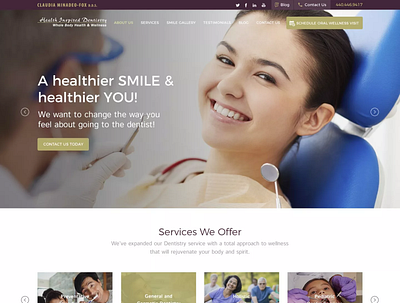 Health Inspired Dentistry design responsive web design website wordpress