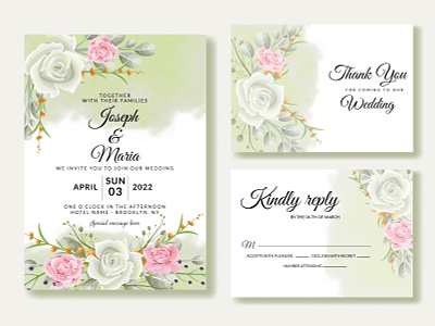 Wedding invitation cards illustration invitation party save the date vector wedding