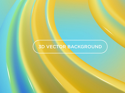 3d wavy shapes Trendy modern background 3d branding design illustration party vector