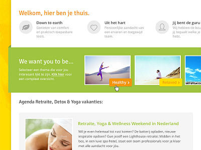 Yoga website concept