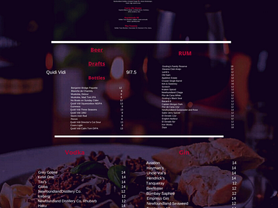 menu card (my work )