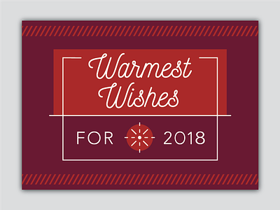 Holiday Card Design "Warmest Wishes" 2018 card christmas greeting greeting card holiday modern new new year script warm wishes year