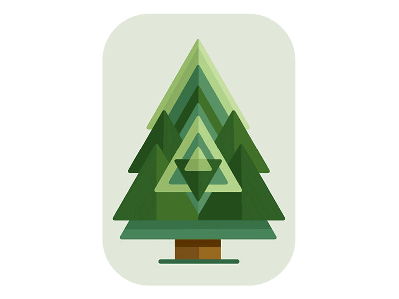 Geo Tree animate animated animation fast forest geometric geometry gif grow modern tree triangles