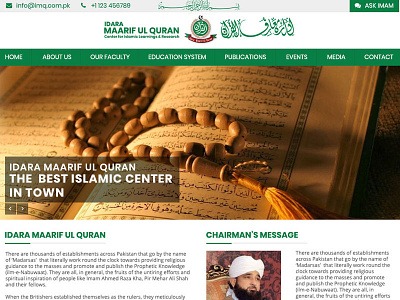 Islamic Education Center Website Re Design and development islamic redesign uiux website