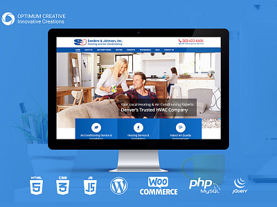 Sanders & Johnson, Website Re-design and development css html photoshop re design website