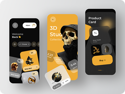 3D Studio - mobile app UI/UX