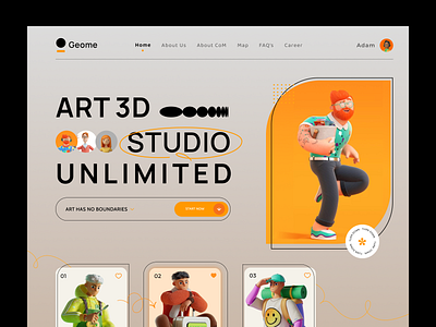 ART 3D 3d animation banner branding design graphic design illustration logo mobile motion graphics ui ux vector
