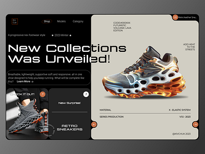 Nike — Sneakers Hero Section 3d animation app branding design graphic design illustration logo mobile motion graphics nike sneakers ui ux vector
